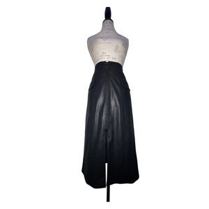 Ted Baker Black Leather Utility Skirt
